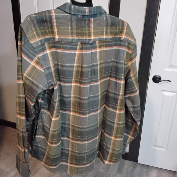 NWT Orvis Mens Green Plaid Button-Up Heavy Weight Flannel Shirt SIZE XL - Picture 7 of 8